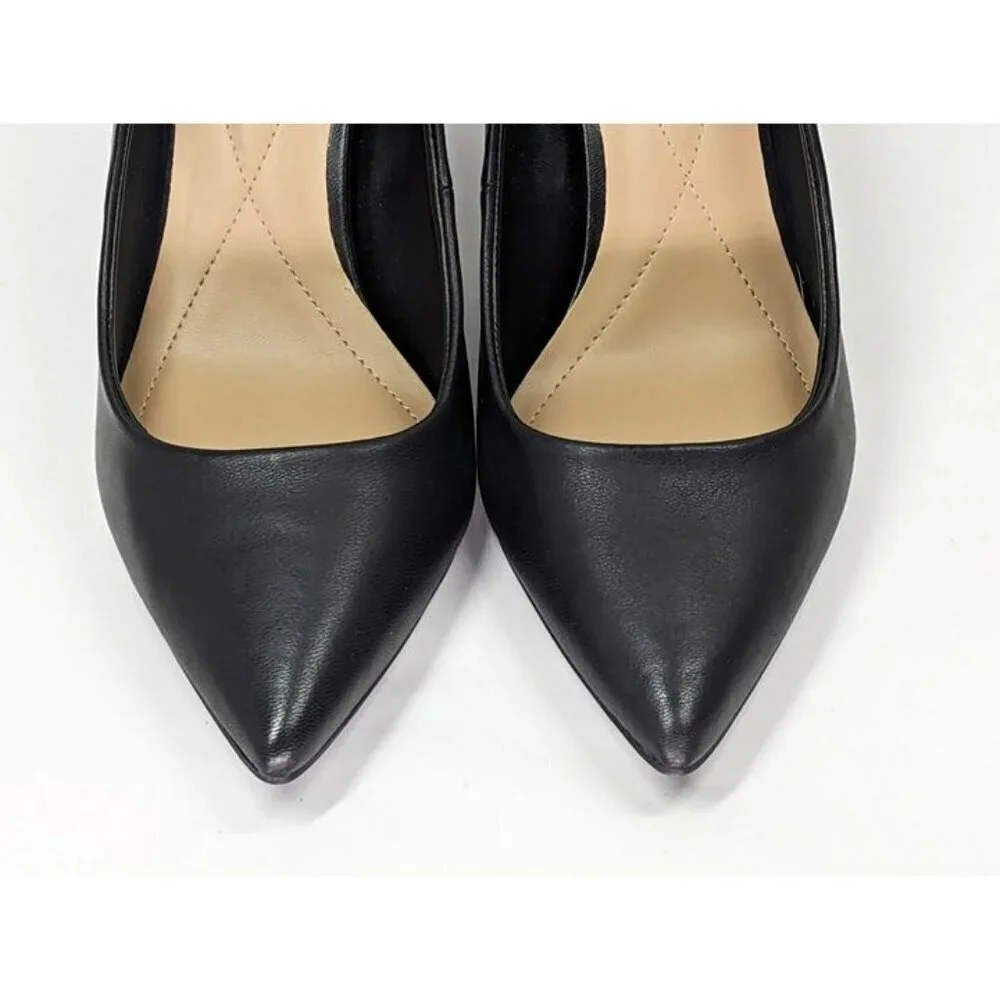 On 34th Women's Jeules Black Leather Pointed-Toe Pumps Size 11 (MSRP $80)